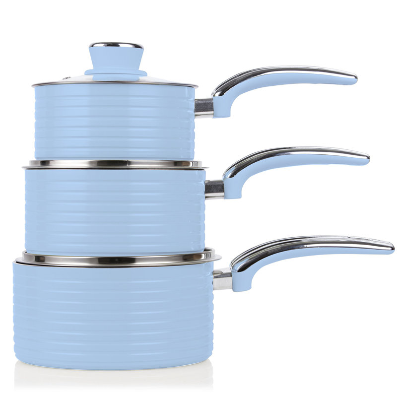 Saaim 5 - Piece Aluminum Cookware Set, Blue