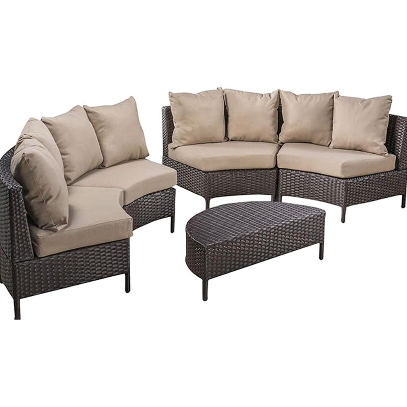 4 coussins d'extérieur tissés et aquatiques Garden