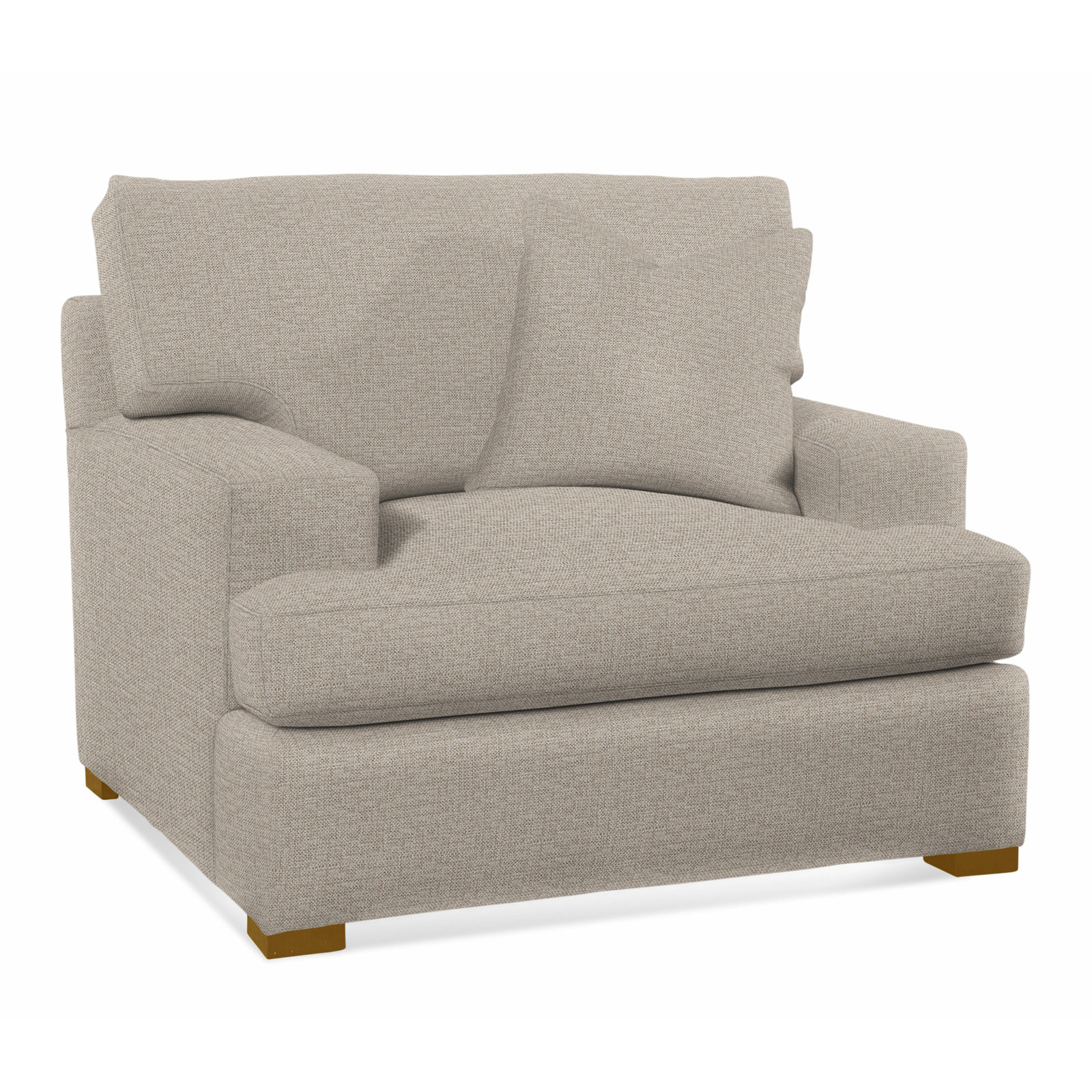 Cambria Upholstered Accent Chair, Beige Performance Fabric; 0851-73, Havana Finish