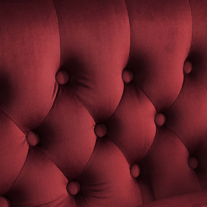 Modway Prospect Upholstered Armchair, Maroon Velvet
