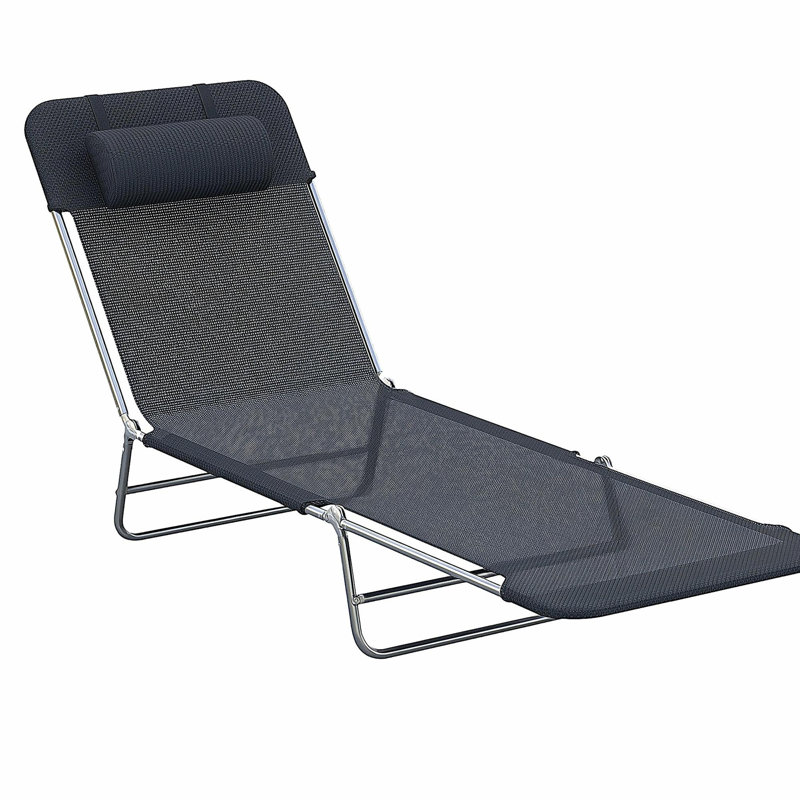 Méridiennes pliantes Sun Lounger, Noir