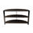Kalne Console Table Half Moon Shape With 2 Open Shelves