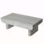Table basse avec plateau en bois gris, table basse moderne Mid-Century avec tiroir cannelé, table basse de salon