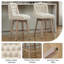Tabouret de bar pivotant à 360 ° Terron avec pieds en bois massif Terron-675849457-675849462
