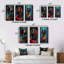 «Cool Dachshund In Rainbow Designer Pull VI», 3 pièces sur toile-1604440002-1604440001