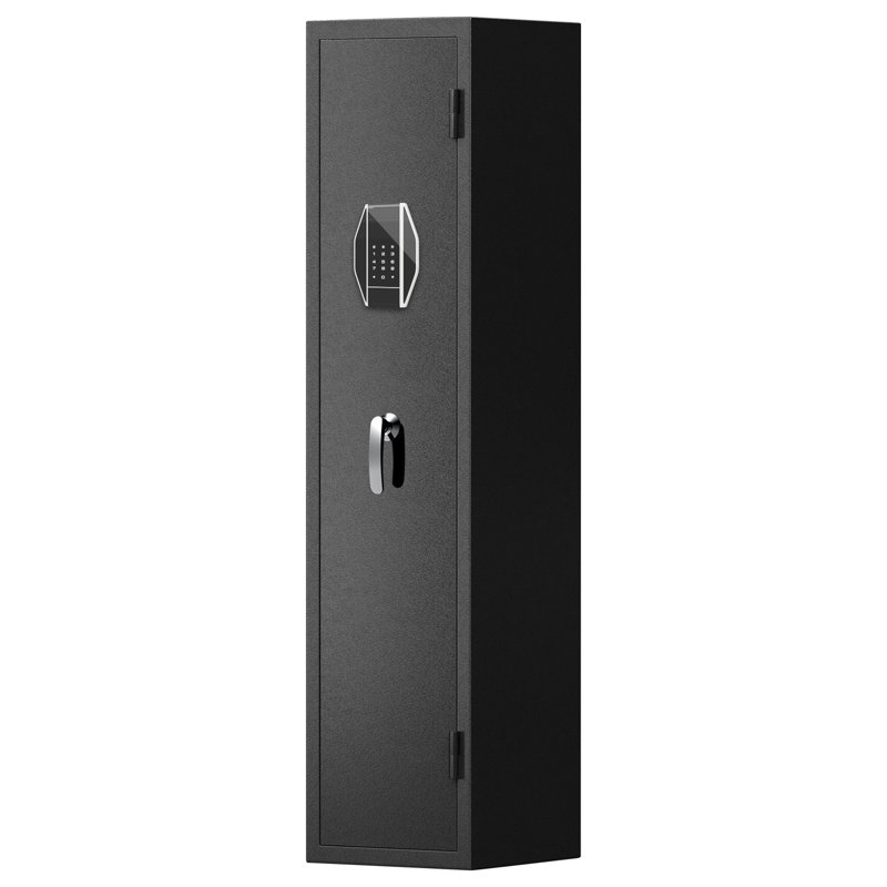3-4 Gun Safe For Rifles & Pistols - Quick Access With Removable Shelf & 2 Adjustable Gun Slots
