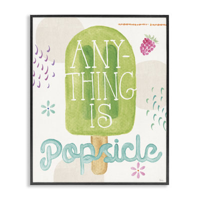Uplifting Summer Phrase Framed Giclee Art by Veronique Charron