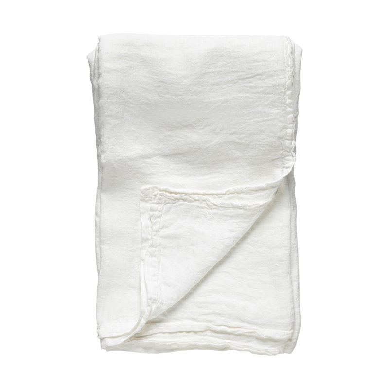 Maria Handmade Tablecloth, Chalk White