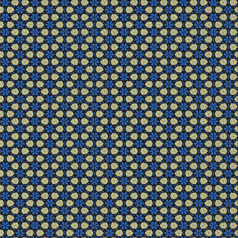 Tapis à motif géométrique turquoise, Carré 7 pi