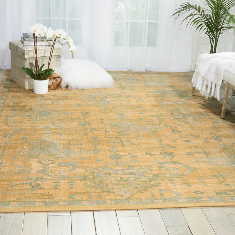 Moroccan Southwestern Area Rug in Sand, Rectangle 7'3" x 9'9"