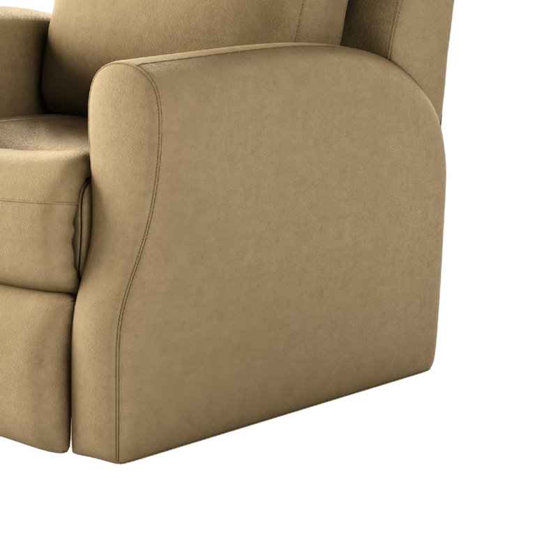 Fame Leather Recliner, Light Tan, Rocker/Swivel