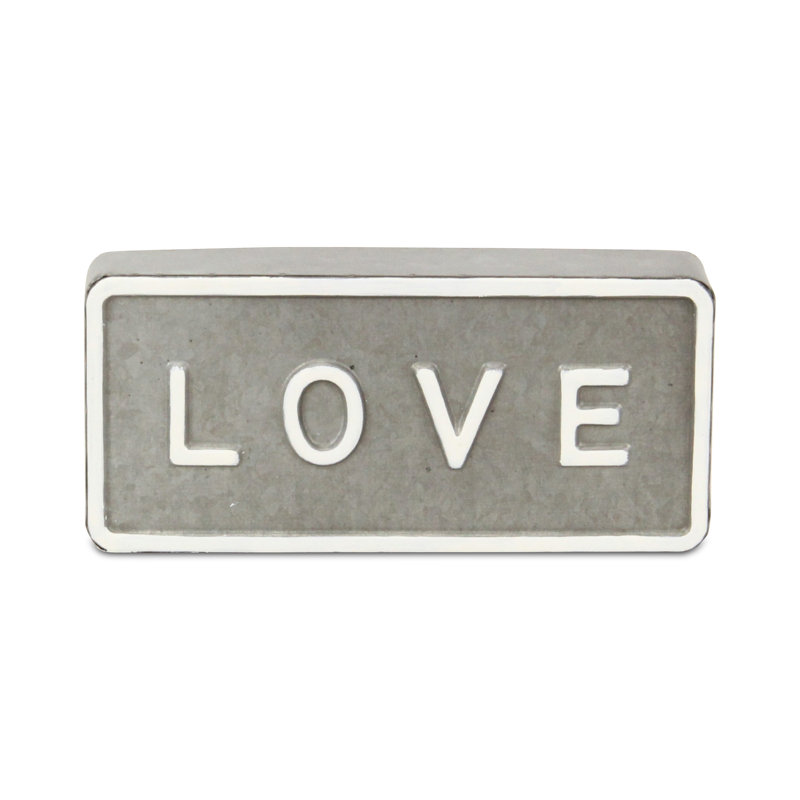 Sandevis Metal "Love" Table Sign