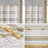 Cotton Stripe Printed Shower Curtain with Tassel