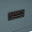 Console de style rétro avec 4 tiroirs et tablette, bleu - bois massif 36 "1 brillance