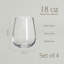 over&back Clear Traditional Mouth-Blown Glassware - Set of 4 Classic Stemless-99312951