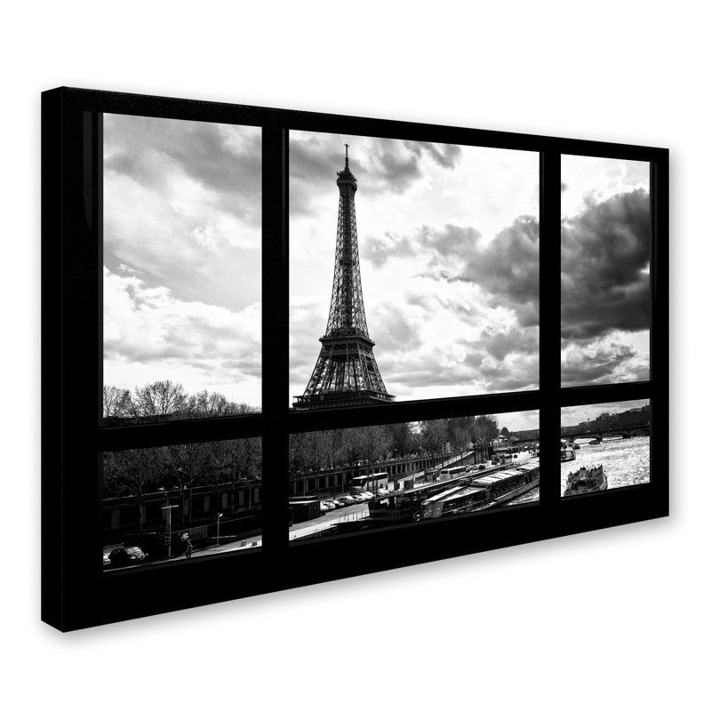 Bonne matinée paris ! reproduction de photo sur toile tendue, H 30 po x l 47 po x P 2 po