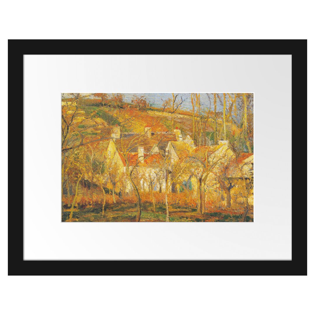 Gerahmter Kunstdruck Les Toits Rouges Coin De Village von Camille Pissarro