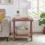 Table d'appoint contemporaine en bois, rouge