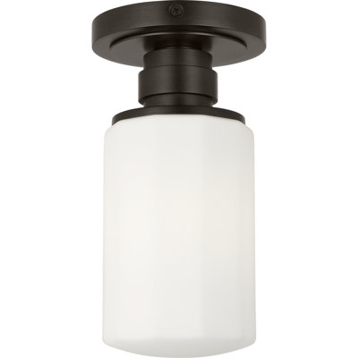 Chapman And Myers Griffey 5" Traditional Dimmable 1-Light Ceiling Light In Aged Iron