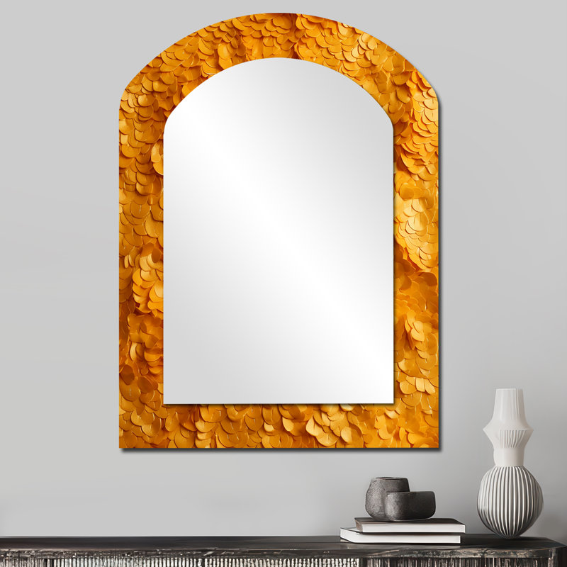 Sunset Reverie Abstract Collages II - Miroir mural décoratif asymétrique, 34 po x 25 po