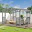 Pergola d'extérieur en bois, treillis de raisin en bois pour la cour, le jardin et le patio-109841115