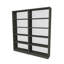 Modern Wall-Mounted Bookshelf, Dark Grey, 63.0 x 70.9 x 11.0 inches | 100% Melamine Coated Particle Board, Thickness: 0.7 inches | Space-Saving Design, Sturdy and Stylish for Home & Office Use-1288443876