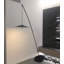 Luminaire de plancher diagonal avec abat-jour noir
