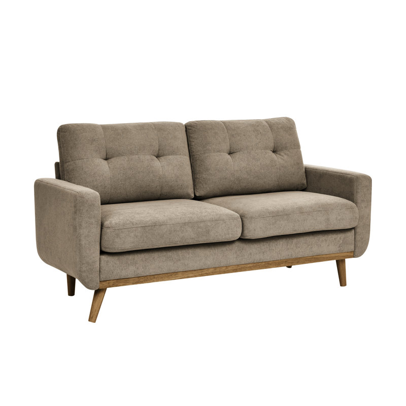 Large style contemporain de 67,7 po, revêtement, chameau, matériau de conversation Mid-Century moderne, couleur chameau, centre de table de salon