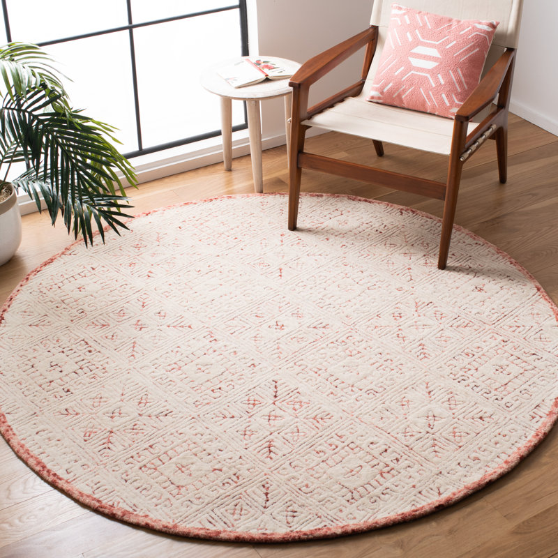 Fulvia Hand Tufted Wool Southwestern Rug, Round 6'
