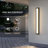Black Aluminum Rectangular Linear LED Outdoor Wall Light With Acrylic Shade-269256989