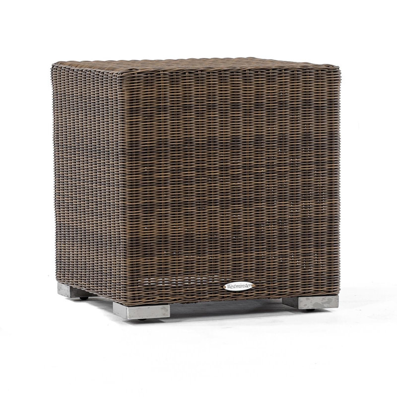 Westminster Malaga Square Wicker Outdoor Side Table , 17.5'' in. W 17.5'' in. D