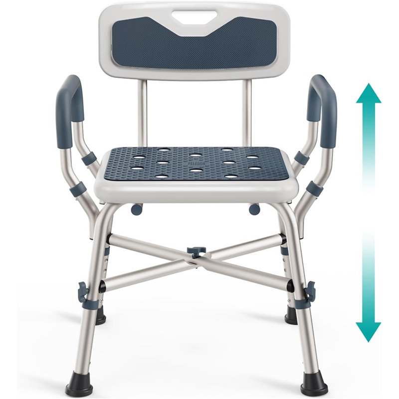 Shower Chair For Elderly And Disabled (450Lb) With Padded Armres...