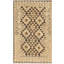 Tapis de zone en laine 3 pi 3 po x 5 pi noué la à la main one-of-kind Lorain