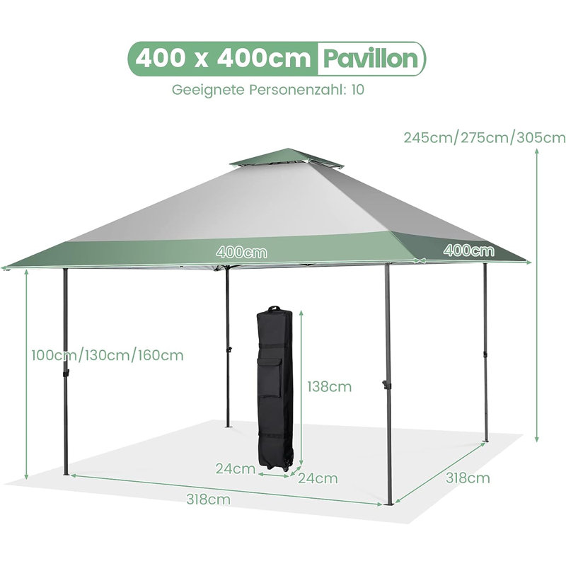 4 m x 3,05 m Pop-up Partyzelt Tarres