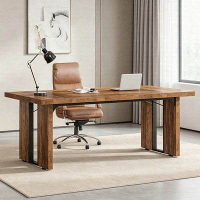 Simple Executive Desk, 70.9" Computer Desk Meeting Table For Home Office