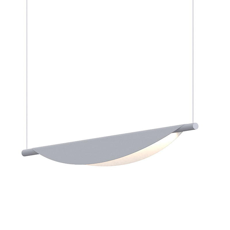 Tela Dove Gray LED Linear Indoor/Outdoor Pendant