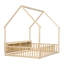 Lits avec rangement, lit double en bois de pin pour maison moderne