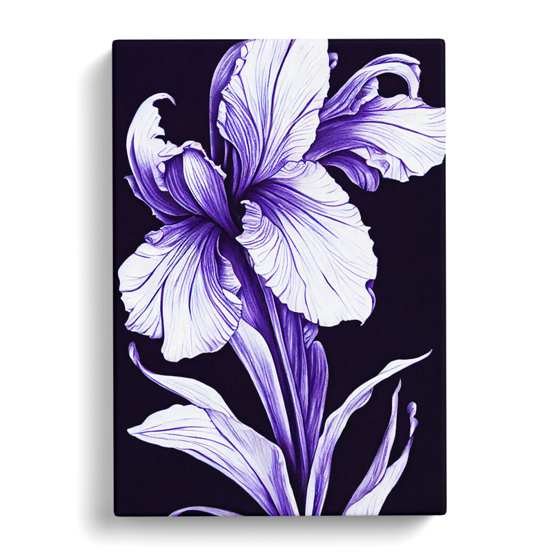 Thiam Iris Flower Gothic - Wrapped Canvas, 76cm H x 50cm W x 3cm D