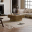 Square Coffee Table with Flip-Top Storage, Solid Wood Veneer, Classic Brown, 31.5 Inches