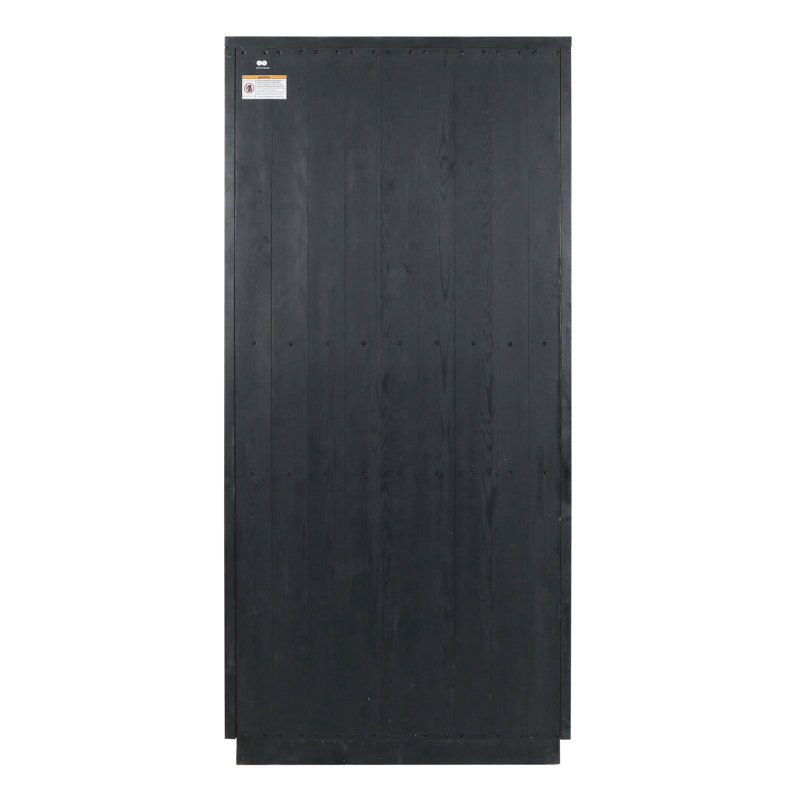 Larson Reclaimed Pine Wood Cabinet, Black