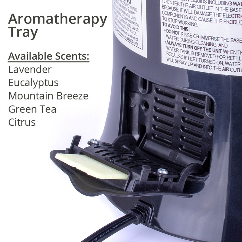 Air Innovations Black Ultrasonic Cool Mist Digital Humidifier with Aromatherapy