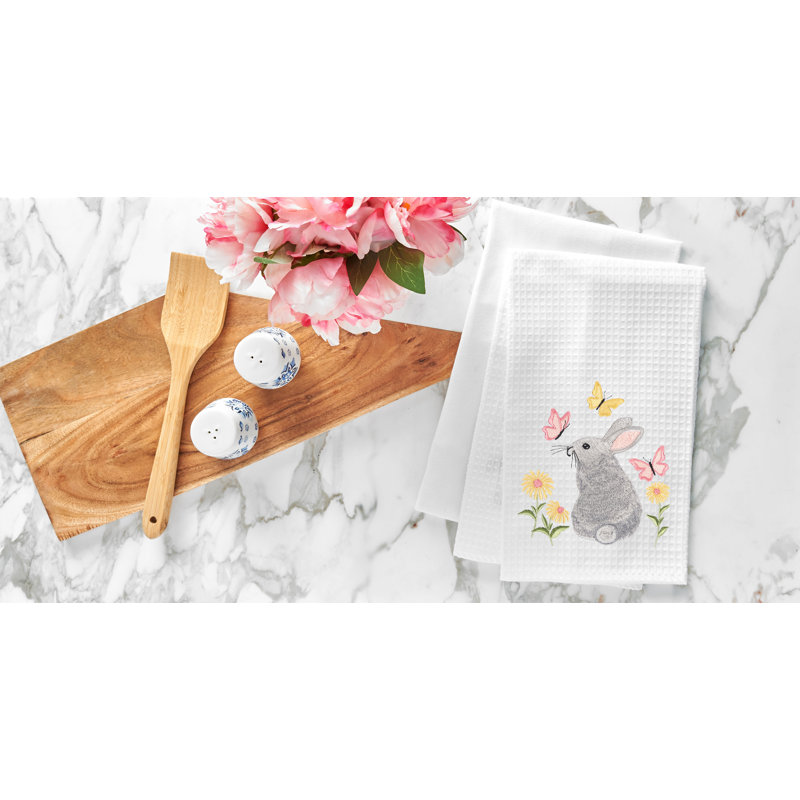 Spring Bunny & Butterflies Towel
