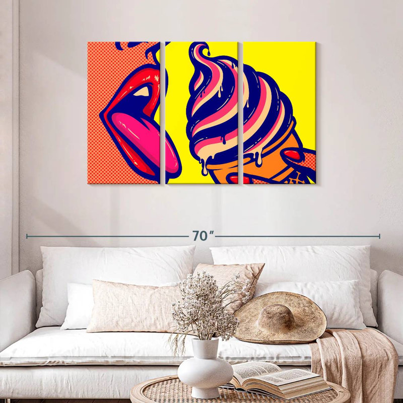 Yarlin Comic Ice Cream, 28" H x 45" W