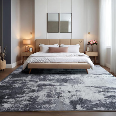 Tapis lavable moderne à motif abstrait