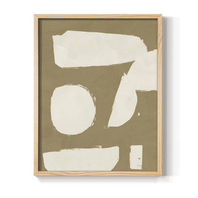 ChunkyAbstractI Framed Print - Solid Wood