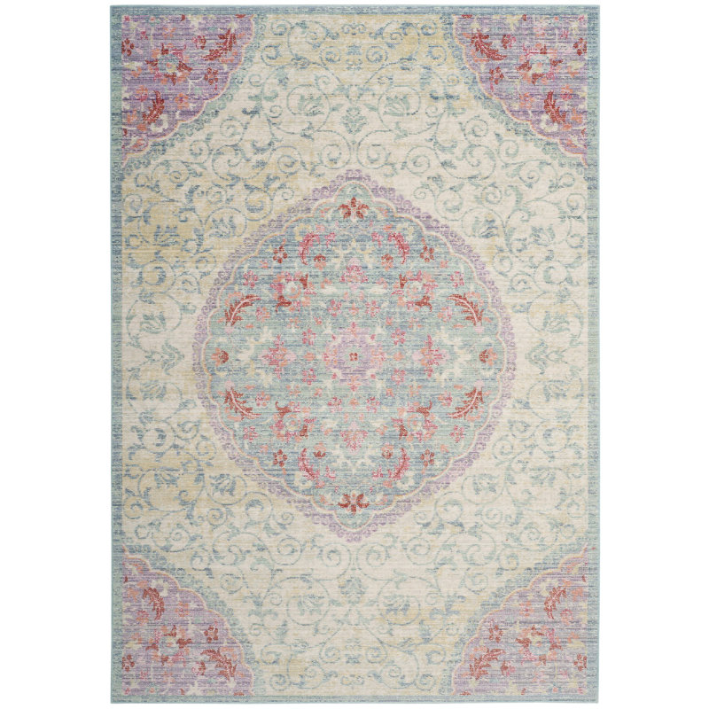 Chauncey Performance Floral Rug, Rectangle 3' x 5'
