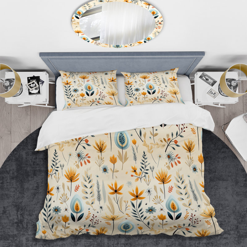 Ensemble de housse de couette Boho, Housse de couette simple + 1 taie décorative stan
