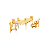 Atnas Outdoor 13 - Piece Teak Dining Set