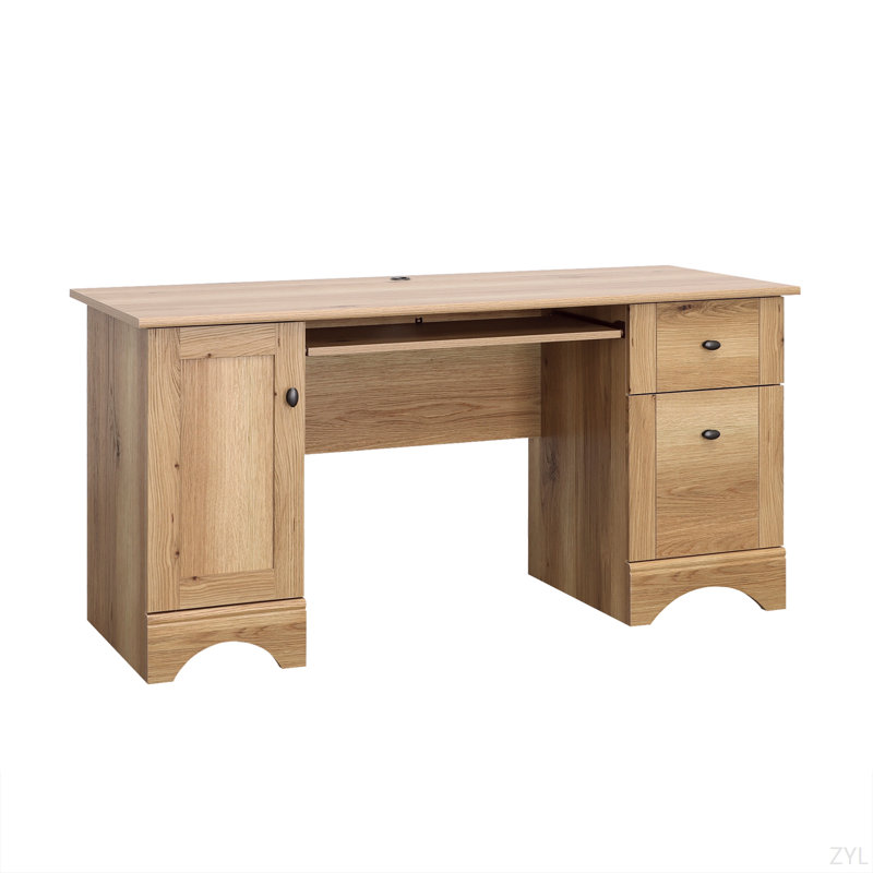 Bureau d'ordinateur, finition brune, Brun / brun