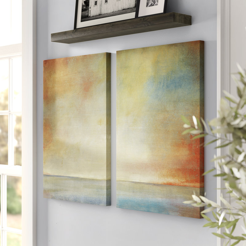 « tranquil ii diptych », ensemble de 2 reproductions sur toiles, H 36 po x l 24 po x L 1,5 po